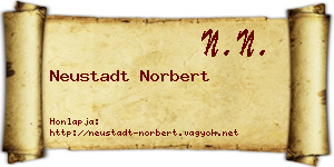 Neustadt Norbert névjegykártya